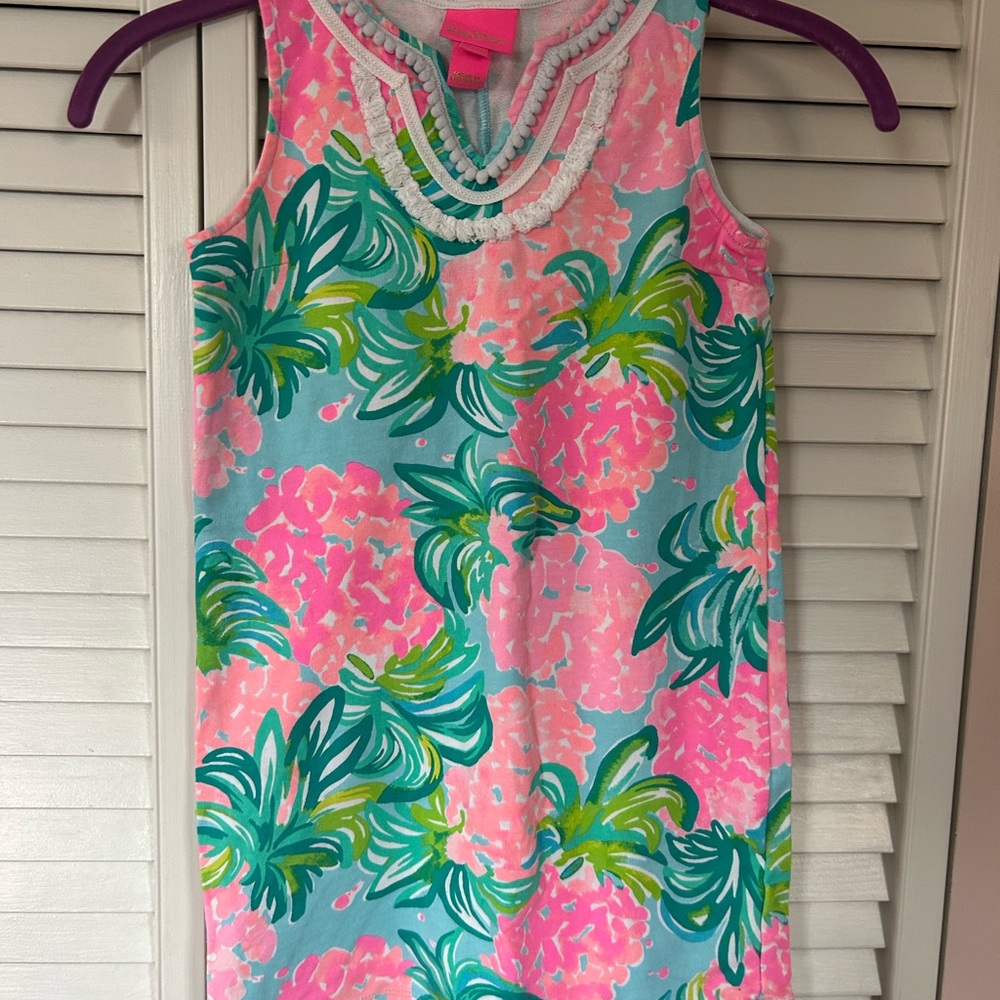Floral Sleeveless Kids Lilly Pulitzer Dress - Pink and Green